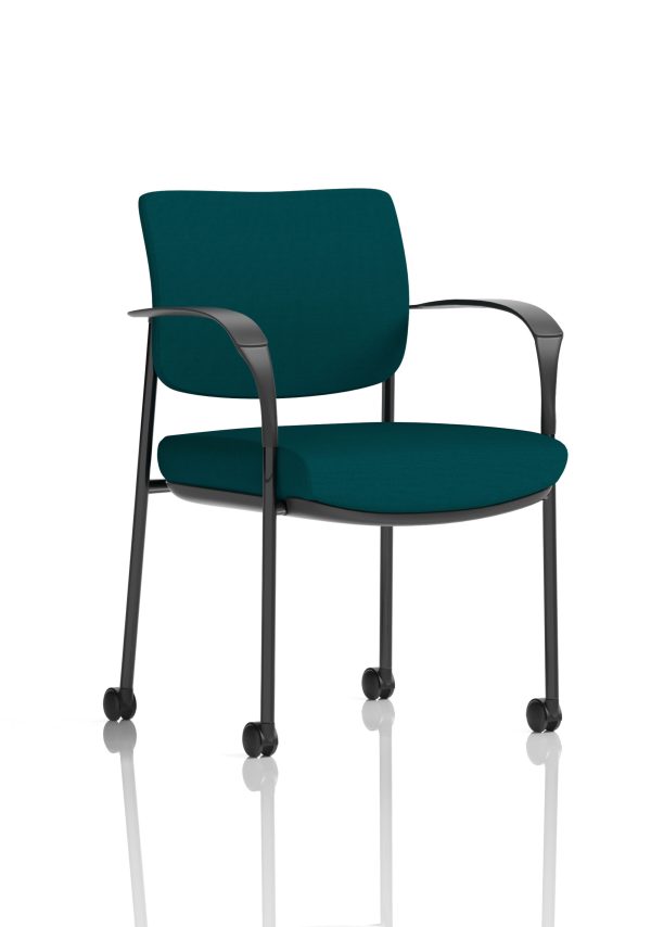 Dewdrop Deluxe Medium Back Visitor Office Chair with Arms with Castors - Image 19