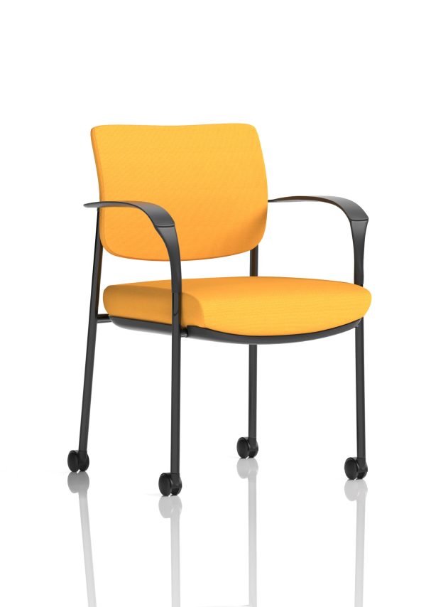Dewdrop Deluxe Medium Back Visitor Office Chair with Arms with Castors - Image 21