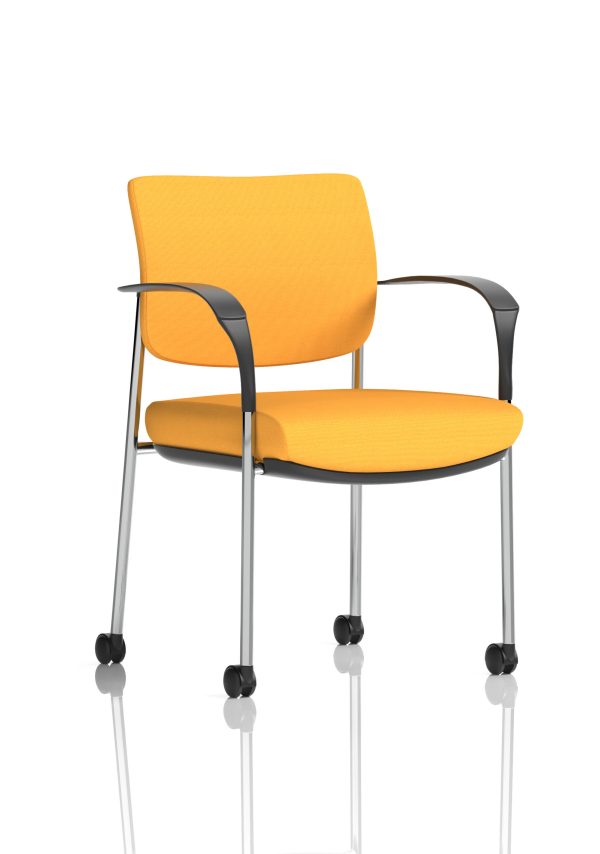Dewdrop Deluxe Medium Back Visitor Office Chair with Arms with Castors - Image 29