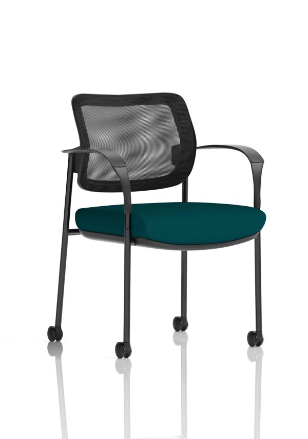 Dewdrop Deluxe Medium Back Visitor Office Chair with Arms with Castors - Image 35