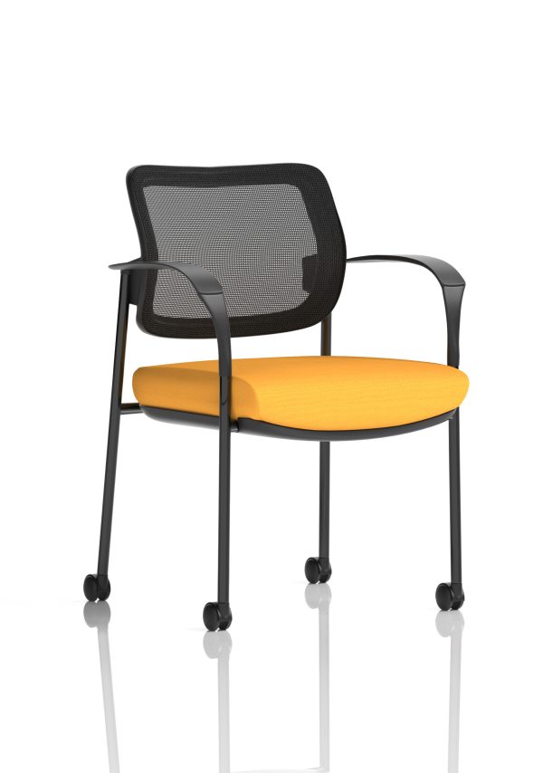 Dewdrop Deluxe Medium Back Visitor Office Chair with Arms with Castors - Image 37