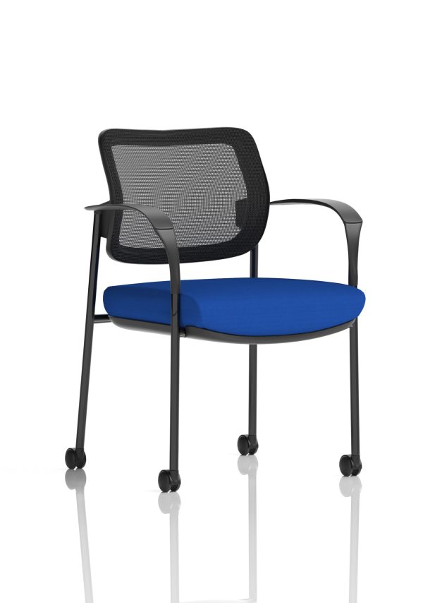 Dewdrop Deluxe Medium Back Visitor Office Chair with Arms with Castors - Image 38