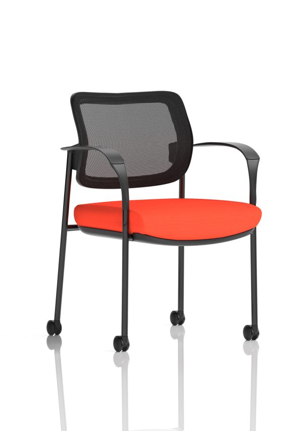 Dewdrop Deluxe Medium Back Visitor Office Chair with Arms with Castors - Image 39