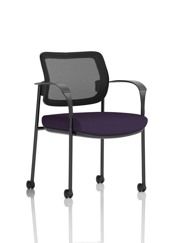 Dewdrop Deluxe Medium Back Visitor Office Chair with Arms with Castors - Image 40