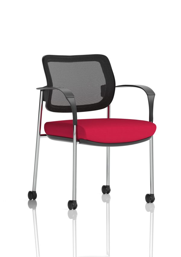 Dewdrop Deluxe Medium Back Visitor Office Chair with Arms with Castors - Image 41