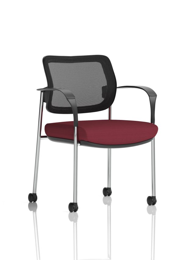 Dewdrop Deluxe Medium Back Visitor Office Chair with Arms with Castors - Image 42