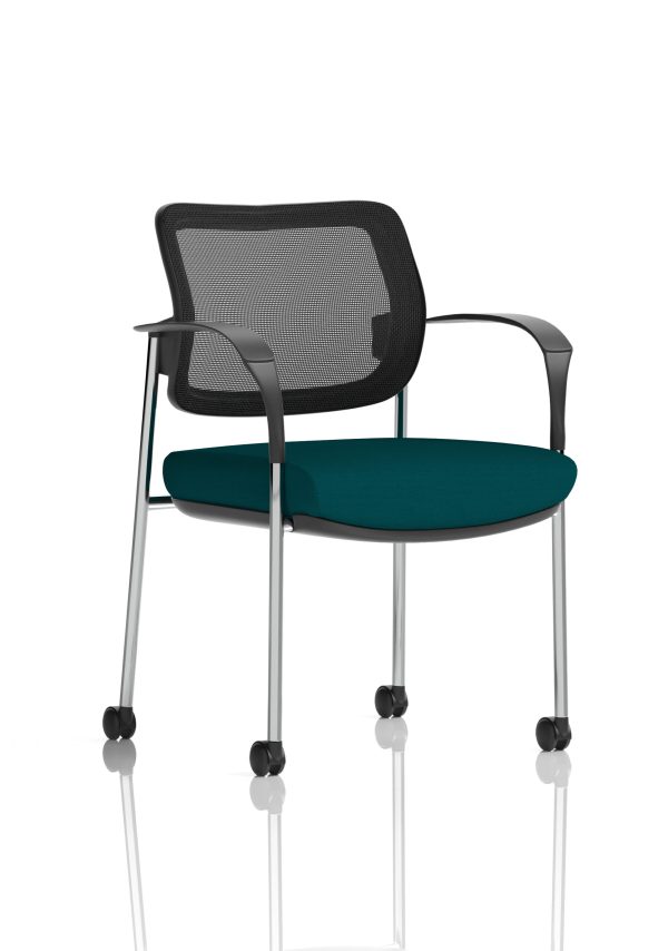 Dewdrop Deluxe Medium Back Visitor Office Chair with Arms with Castors - Image 43