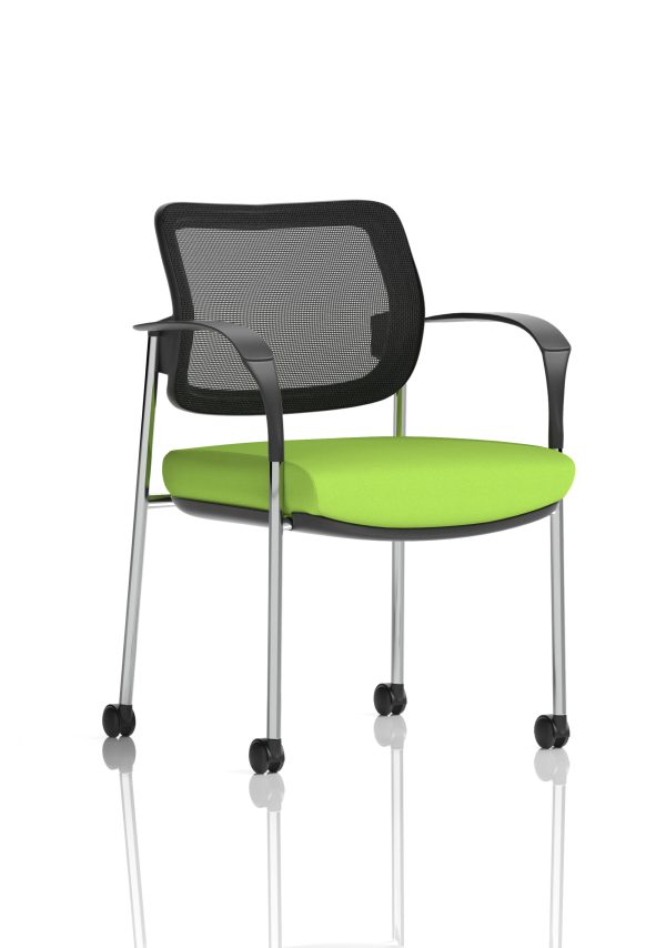 Dewdrop Deluxe Medium Back Visitor Office Chair with Arms with Castors - Image 44