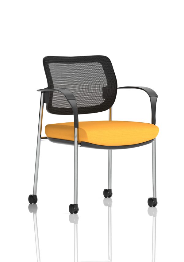 Dewdrop Deluxe Medium Back Visitor Office Chair with Arms with Castors - Image 45