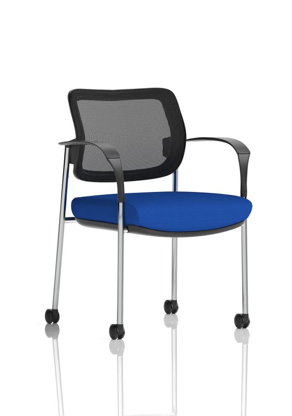 Dewdrop Deluxe Medium Back Visitor Office Chair with Arms with Castors - Image 46