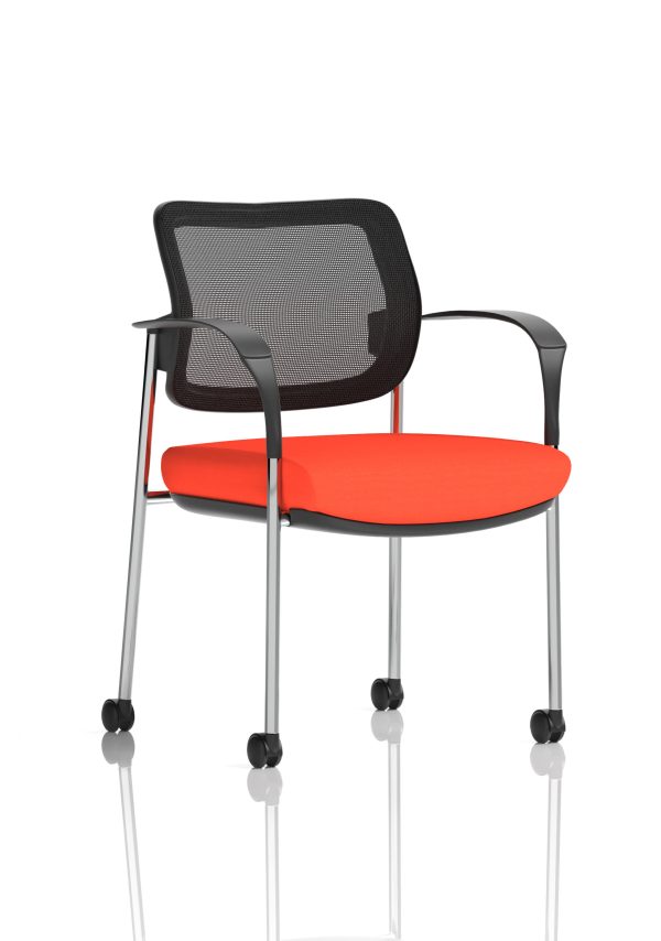 Dewdrop Deluxe Medium Back Visitor Office Chair with Arms with Castors - Image 47