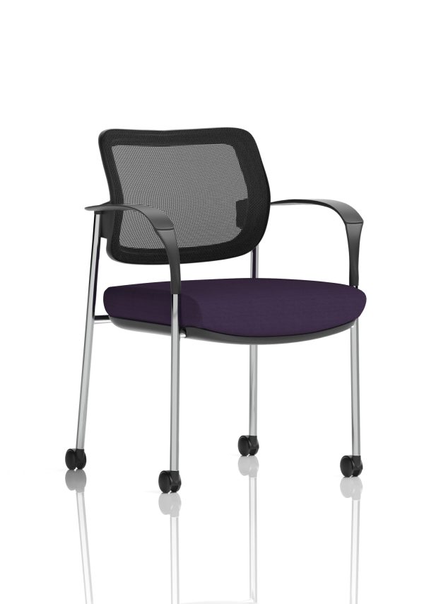 Dewdrop Deluxe Medium Back Visitor Office Chair with Arms with Castors - Image 48