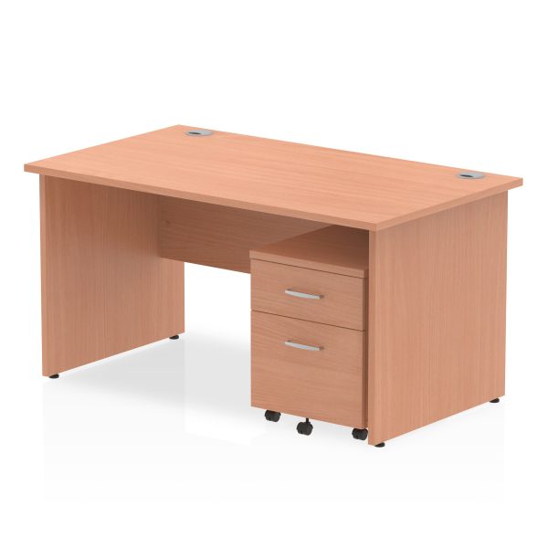 Pulse Panel End Straight Desk With Mobile Pedestal - Image 13
