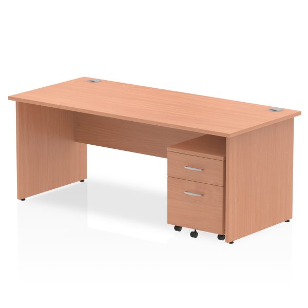 Pulse Panel End Straight Desk With Mobile Pedestal - Image 37
