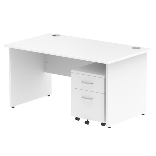 Pulse Panel End Straight Desk With Mobile Pedestal - Image 23