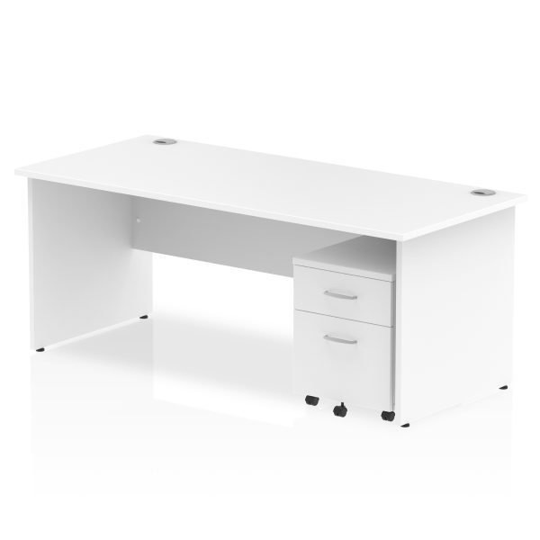 Pulse Panel End Straight Desk With Mobile Pedestal - Image 47