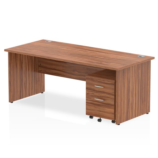 Pulse Panel End Straight Desk With Mobile Pedestal - Image 45