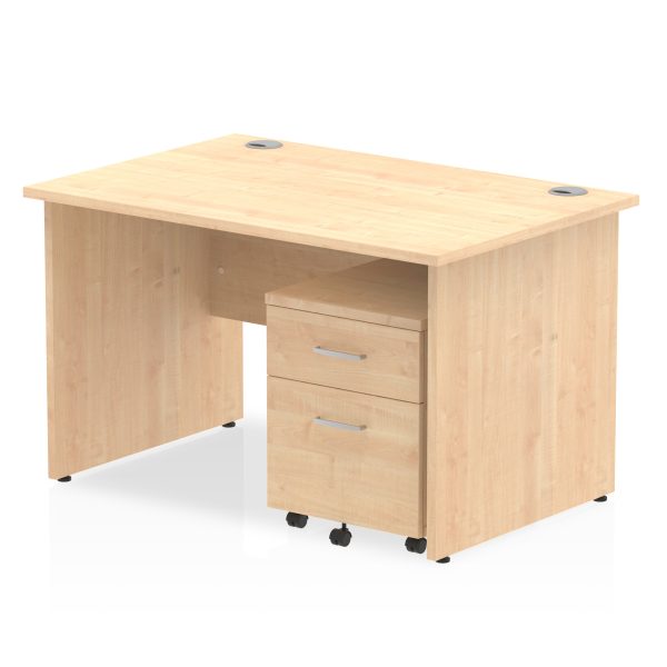 Pulse Panel End Straight Desk With Mobile Pedestal - Image 5