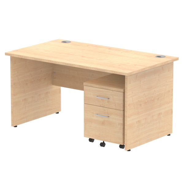 Pulse Panel End Straight Desk With Mobile Pedestal - Image 17