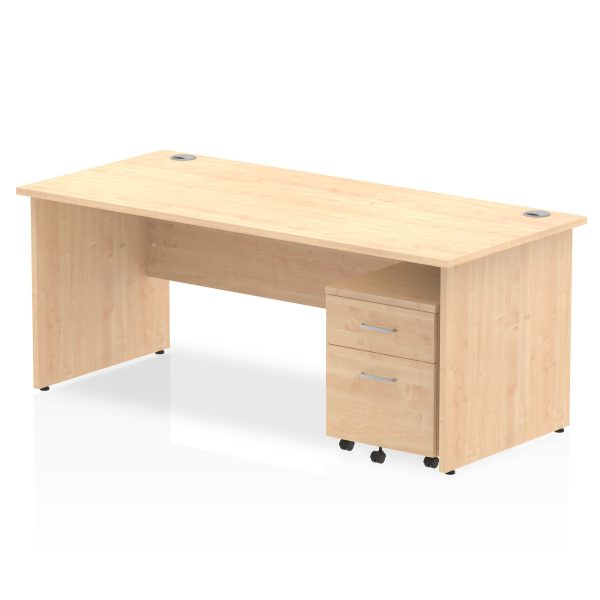 Pulse Panel End Straight Desk With Mobile Pedestal - Image 41