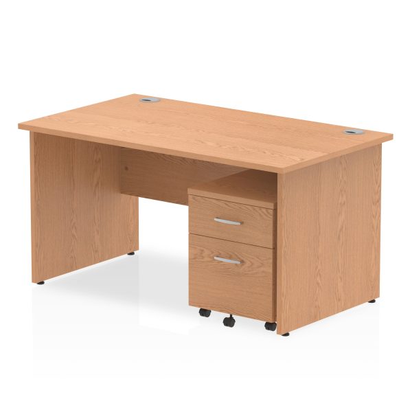 Pulse Panel End Straight Desk With Mobile Pedestal - Image 19