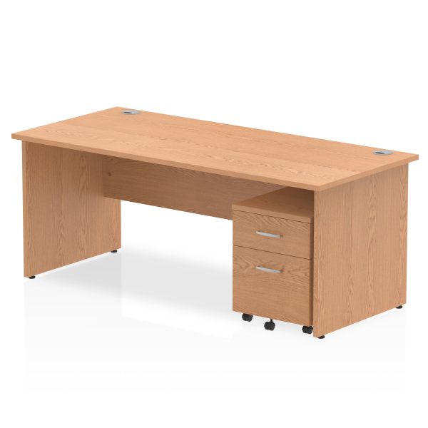 Pulse Panel End Straight Desk With Mobile Pedestal - Image 43
