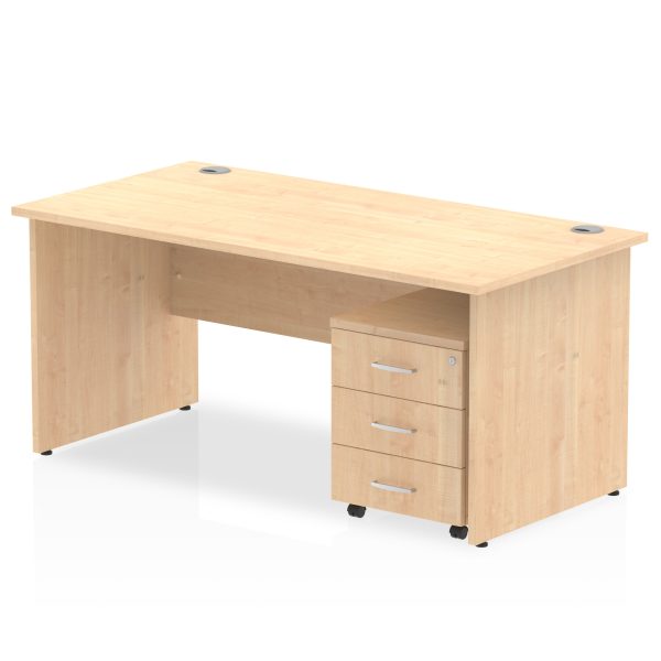 Pulse Panel End Straight Desk With Mobile Pedestal - Image 6