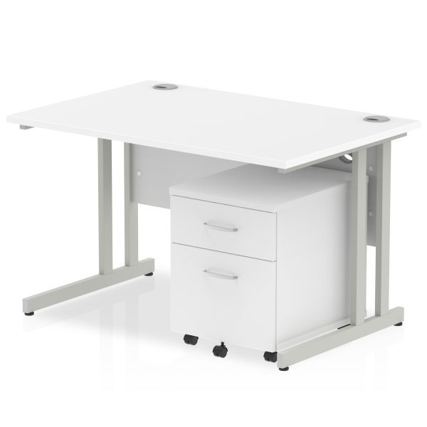 Pulse 1200mm Cantilever Straight Desk With Mobile Pedestal - Image 21