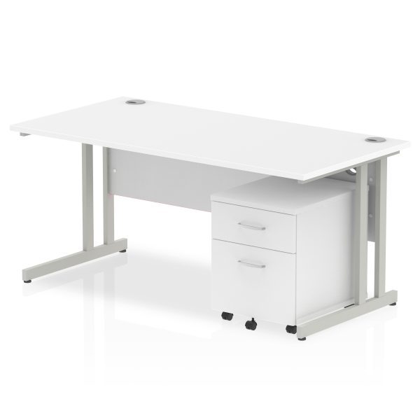 Pulse 1600mm Cantilever Straight Desk With Mobile Pedestal - Image 21