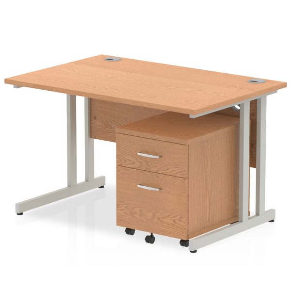 Pulse 1200mm Cantilever Straight Desk With Mobile Pedestal - Image 13
