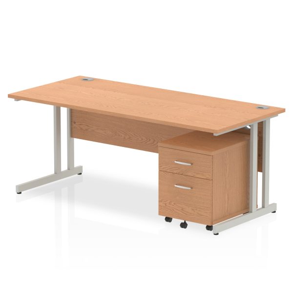 Pulse 1800mm Cantilever Straight Desk With Mobile Pedestal - Image 13