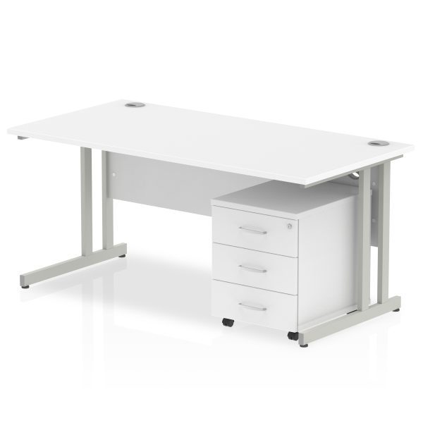 Pulse 1200mm Cantilever Straight Desk With Mobile Pedestal - Image 22