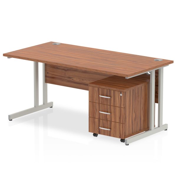 Pulse 1400mm Cantilever Straight Desk With Mobile Pedestal - Image 18