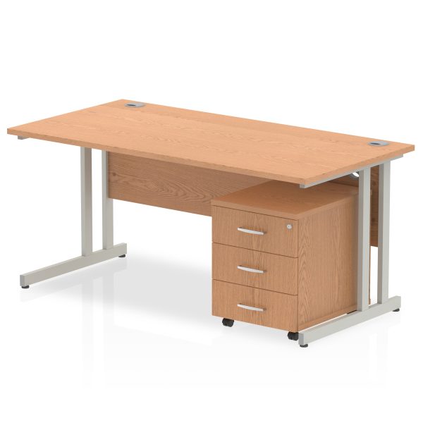 Pulse 1200mm Cantilever Straight Desk With Mobile Pedestal - Image 14