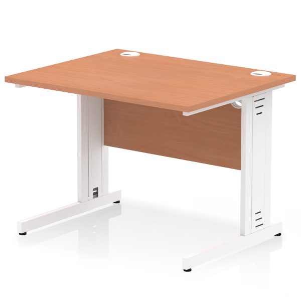Pulse 1000mm Straight Desk Cable Managed Leg - Image 2