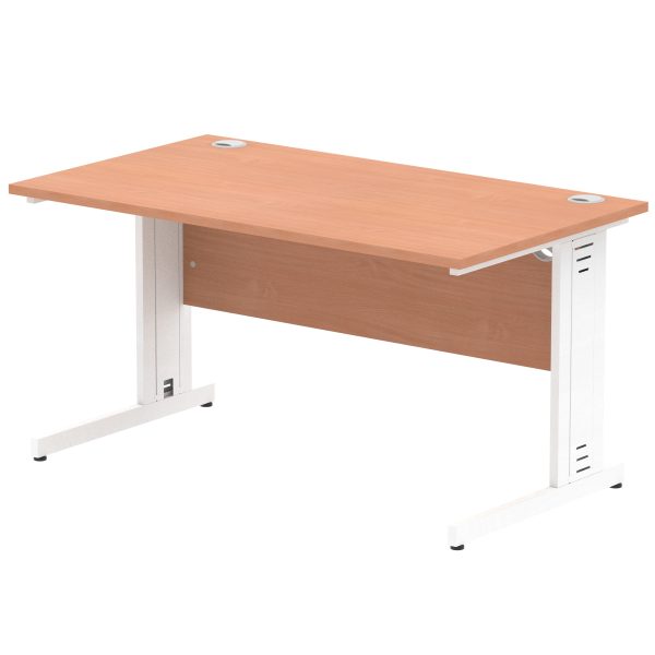 Pulse 1400mm Straight Desk Cable Managed Leg - Image 2