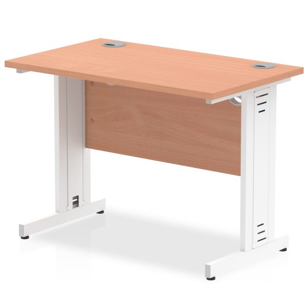 Pulse 1000mm Slimline Desk Cable Managed Leg - Image 2