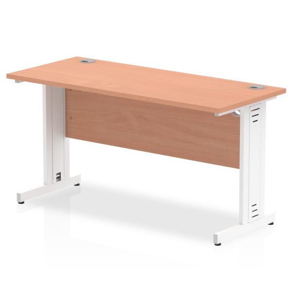 Pulse 1400mm Slimline Desk Cable Managed Leg - Image 2
