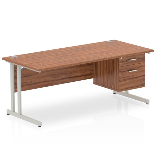 Pulse 1800mm Cantilever Straight Desk With Single Fixed Pedestal - Image 38