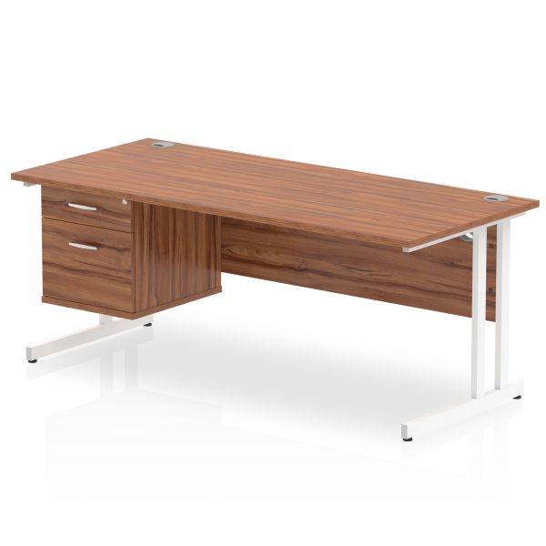 Pulse 1800mm Cantilever Straight Desk With Single Fixed Pedestal - Image 15