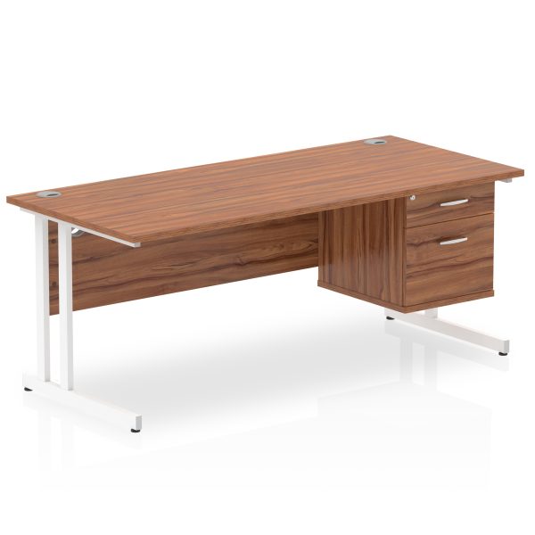 Pulse 1800mm Cantilever Straight Desk With Single Fixed Pedestal - Image 16
