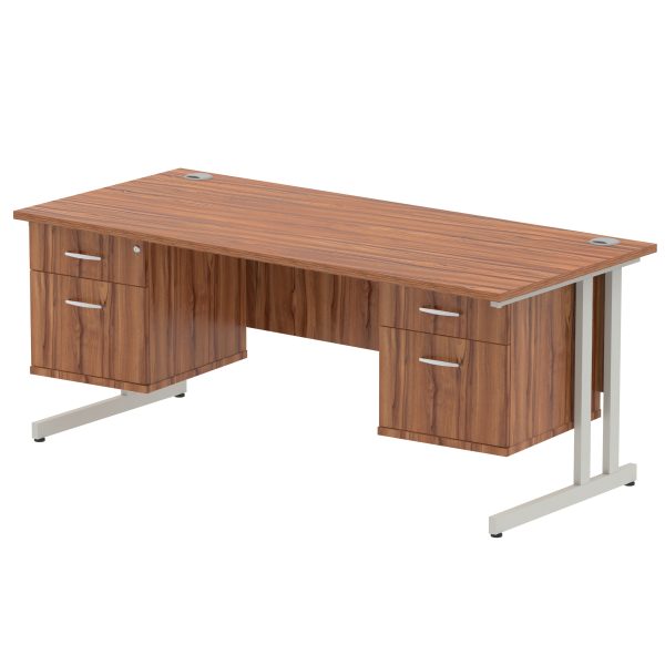 Pulse 1800mm Cantilever Straight Desk With Two Fixed Pedestal - Image 41