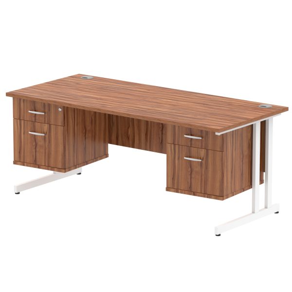 Pulse 1800mm Cantilever Straight Desk With Two Fixed Pedestal - Image 18