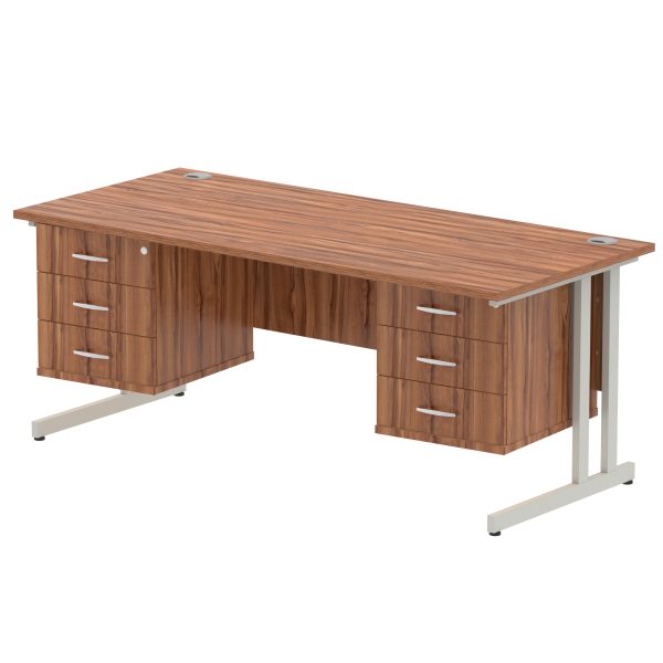 Pulse 1800mm Cantilever Straight Desk With Two Fixed Pedestal - Image 42