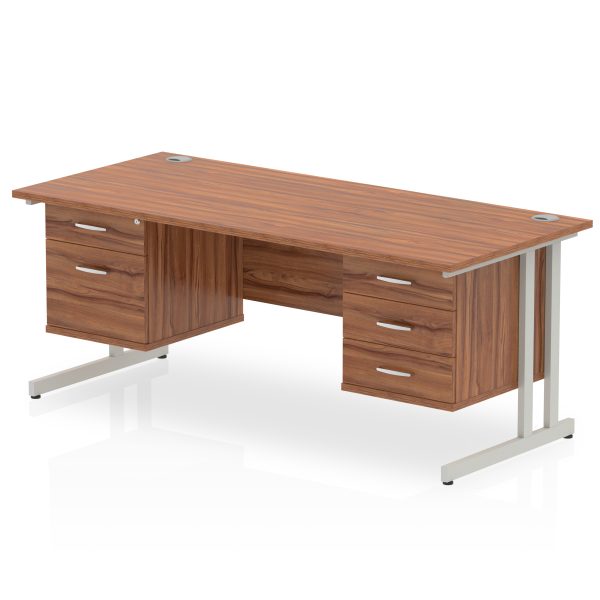 Pulse 1800mm Cantilever Straight Desk With Two Fixed Pedestal - Image 39