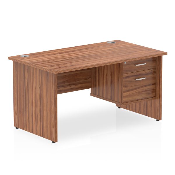 Pulse 1400mm Panel End Straight Desk With Single Fixed Pedestal - Image 22