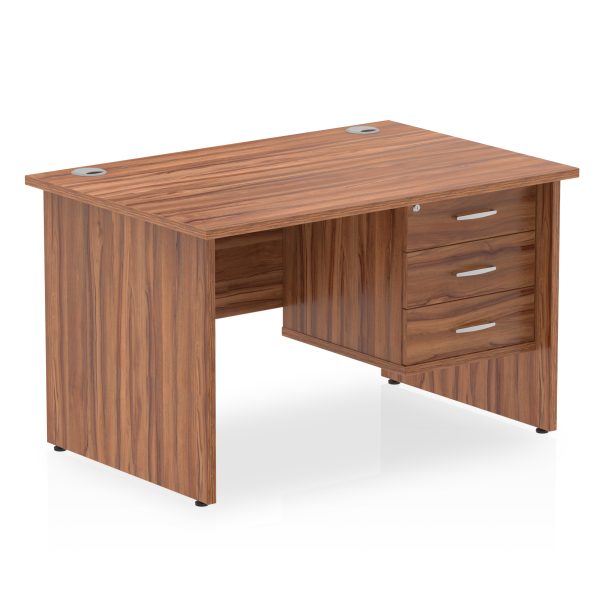 Pulse 1200mm Panel End Straight Desk With Single Fixed Pedestal - Image 21