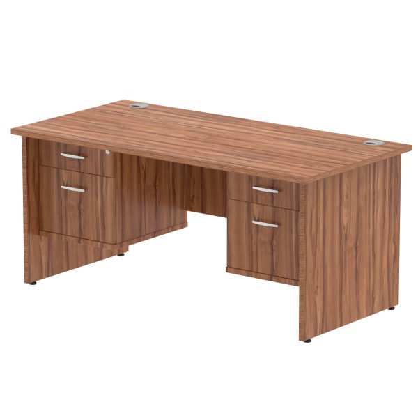 Pulse 1600mm Panel End Straight Desk With Two Fixed Pedestal - Image 24