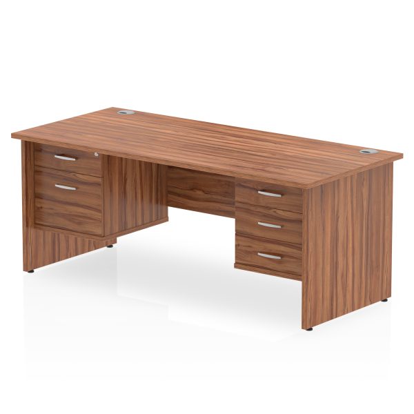 Pulse 1600mm Panel End Straight Desk With Two Fixed Pedestal - Image 26