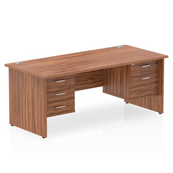 Pulse 1600mm Panel End Straight Desk With Two Fixed Pedestal - Image 27